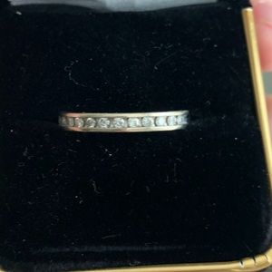 10k White Gold and Diamond Ring